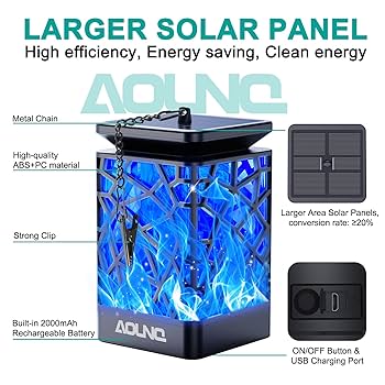 Amazon.com: AOUNQ Solar Lanterns Outdoor Waterproof